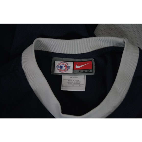 Vintage New York Yankees Nike Script Spell Out Blue Jersey Shirt Mens L - Picture 4 of 4